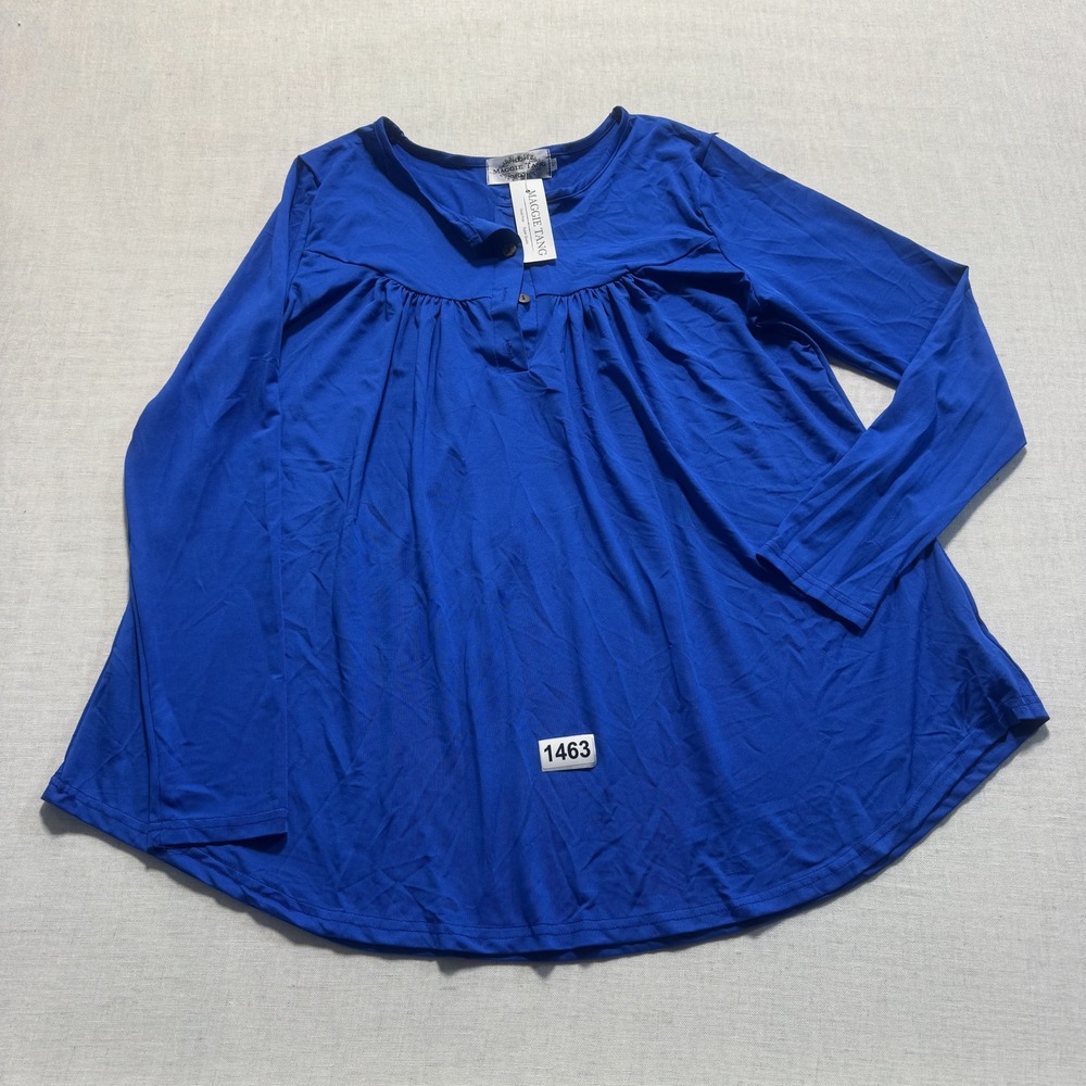 Maggie Tang Blouse‎ Women Sz S Blue New With Tags